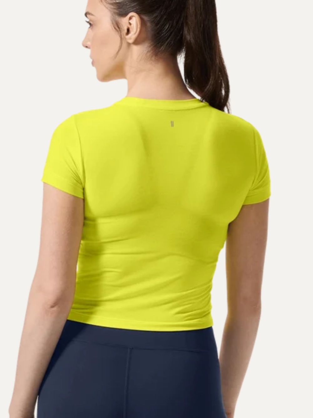 NEW! NOBULL WOMENS Neon Yellow SHORT SLEEVE WORKOUT TEE SIZE Medium NWT - Picture 2 of 3